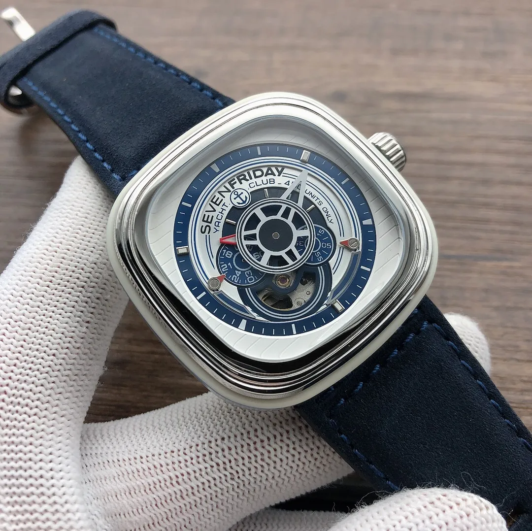 【Tmall Authentic Product】💰1720! Seven Friday Original Citizen mechanical movement Model: P6/06 Classic nautical style Design inspiration: Inspired by popular yacht clubs around the world Brand new visual impact and wearing experience ⚓️ Boat deck style wooden dynamic ring full of sea breeze ⚓️ Sea anchor-shaped time mark and compass-shaped dial ⚓️ Blue small symbolizing the blue sea Newly upgraded NFC function No need to download the APP to check watch information and bind the watch Support official website jump (with video operation demonstration)